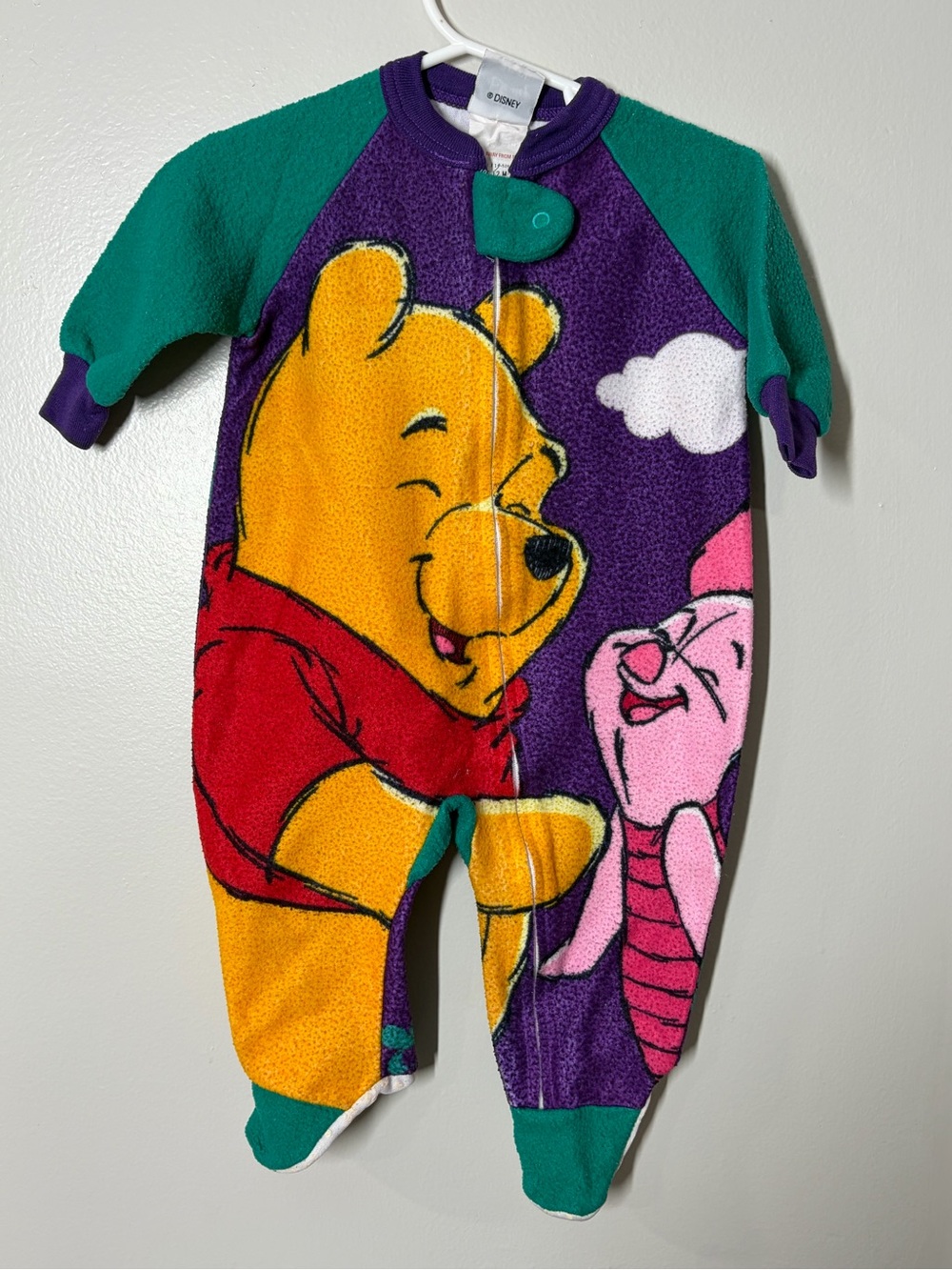 Vintage Disney Winnie the Pooh Fleece One-Piece size 12 months